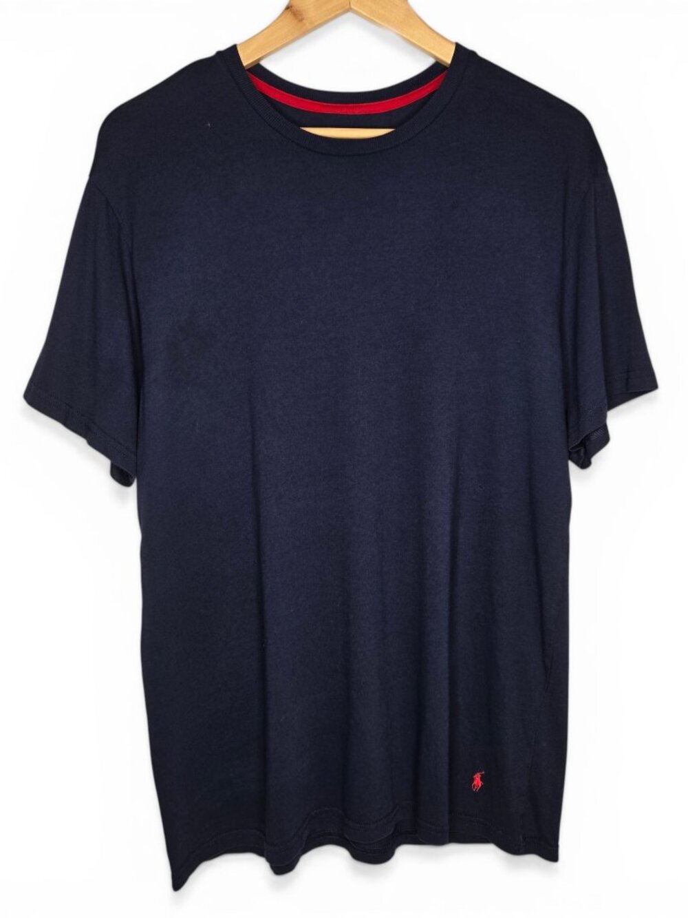 Polo Ralph Lauren Supreme Comfort Crew Neck T Shirt Men Embroidered Red Pony L